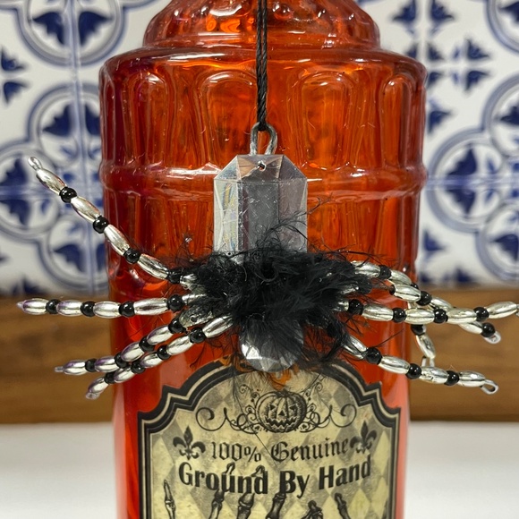 Halloween Decor Lot 5 Piece Light Up Bottles Plaques Witch Shoe Candle Holder - Picture 14 of 17